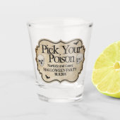 Vintages Adult Halloween Personalisierte Apotheke Schnapsglas (Vorderseite)