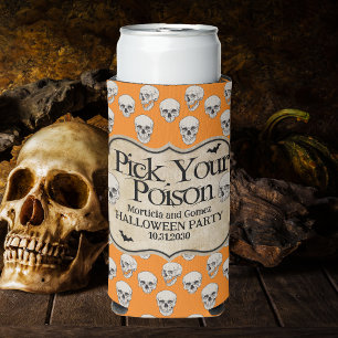 Vintages Adult Halloween Personalisierte Apotheke Selters Dosenkühler