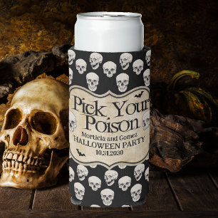 Vintages Adult Halloween Personalisierte Apotheke Selters Dosenkühler