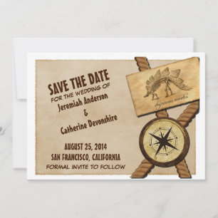 Vintages Adventure Wedding Save the Date Invite