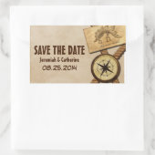 Vintages Adventure Wedding Save the Date Stickers (Tasche)