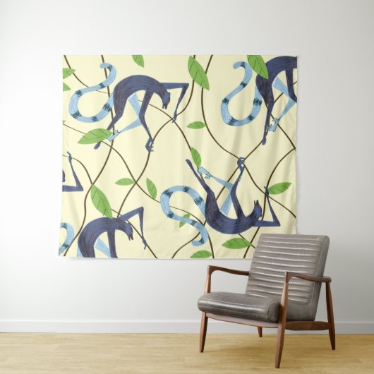 Vintages Affenmagnet Wandteppich (Beispiel (Horizontal))