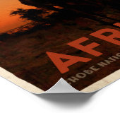 Vintages African Safari Travel Poster (Ecke)