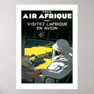 Vintages Afrika Airline-Reiseplakat Poster