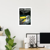 Vintages Afrika Airline-Reiseplakat Poster (Heimbüro)