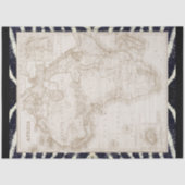 Vintages Afrika Karte Ephemera Decoupage Seidenpapier (Vorderseite)