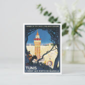 Vintages Afrika Tunis Postkarte (Stehend Vorderseite)