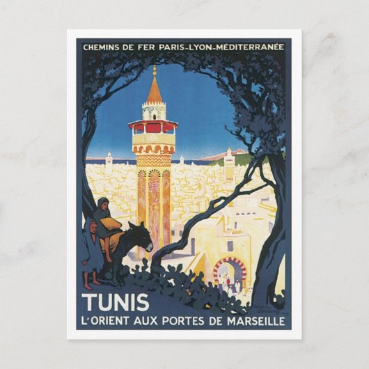 Vintages Afrika Tunis Postkarte (Vorderseite)