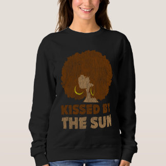 Vintages afrikanisches Afro küsste vom Sonnenpride Sweatshirt