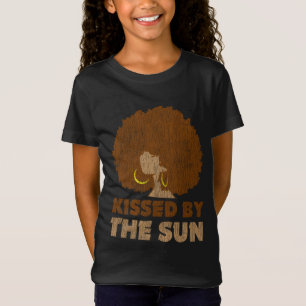 Vintages afrikanisches Afro küsste vom Sonnenpride T-Shirt