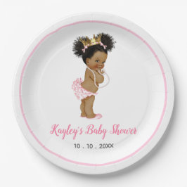 Vintages afrikanisches Baby Princess Pink Pappteller