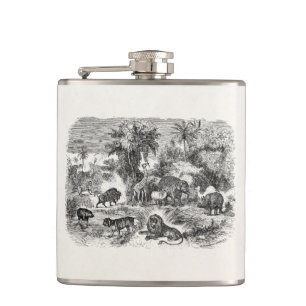 Vintages afrikanisches flachmann