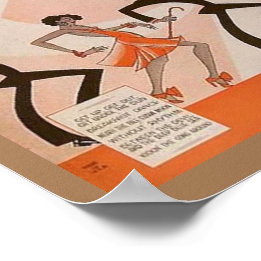 Vintages afrikanisches Jazzklub-Poster Poster (Ecke)