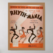 Vintages afrikanisches Jazzklub-Poster Poster (Vorne)