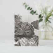 Vintages afrikanisches Mädchen Postkarte (Stehend Vorderseite)
