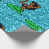 Vintages Afrikanisches Meermeer Geschenkpapier (Ecke)