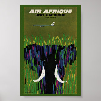 Vintages afrikanisches Reiseplakat Poster