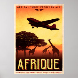 Vintages AFRIQUE Reiseplakat Poster