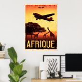 Vintages AFRIQUE Reiseplakat Poster (Heimbüro)