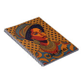 Vintages Afro Lady-Notebook Notizblock (Rechte Seite)