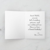 Vintages afroamerikanisches Happy Birthday Tante F Karte (Innenseite)