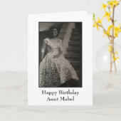 Vintages afroamerikanisches Happy Birthday Tante F Karte (Gelbe Blume)