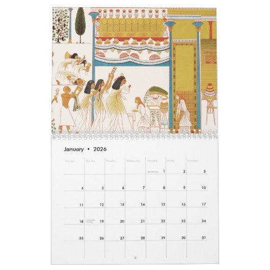 Vintages Ägypten avon Ägypten Nordafrika Kalender (Jan 2026)