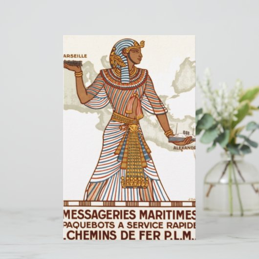 Vintages Ägypten Briefpapier (Stehend Vorderseite)