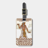 Vintages Ägypten Gepäckstück Gepäckanhänger (Vorderseite vertikal)