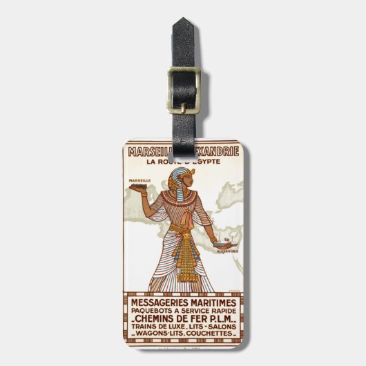 Vintages Ägypten Gepäckstück Gepäckanhänger (Vorderseite vertikal)