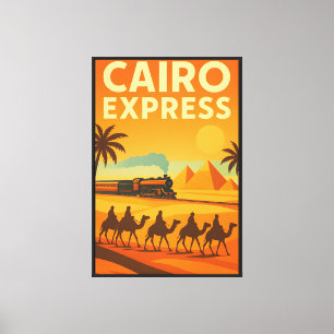 Vintages Ägypten: Kairo Express Retro Travel Leinwanddruck