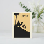 Vintages Ägypten Kamelwüstenreise Postkarte (Stehend Vorderseite)