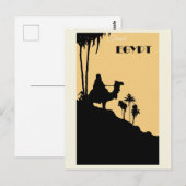 Vintages Ägypten Kamelwüstenreise Postkarte (Vorne/Hinten)