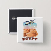 Vintages Ägypten Karte Reiseplakat Button (Vorne & Hinten)
