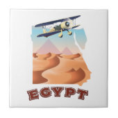 Vintages Ägypten Karte Reiseplakat Fliese (Vorderseite)