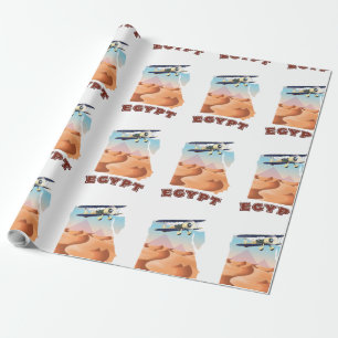 Vintages Ägypten Karte Reiseplakat Geschenkpapier