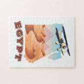 Vintages Ägypten Karte Reiseplakat Puzzle (Horizontal)