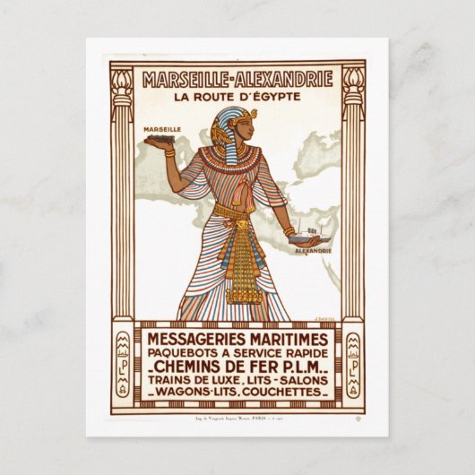 Vintages Ägypten Postkarte (Vorderseite)