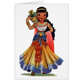 Vintages ägyptisches Mädchen in traditionellem Kle