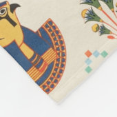 Vintages ägyptisches Tefnut-Muster Fleecedecke (Ecke)