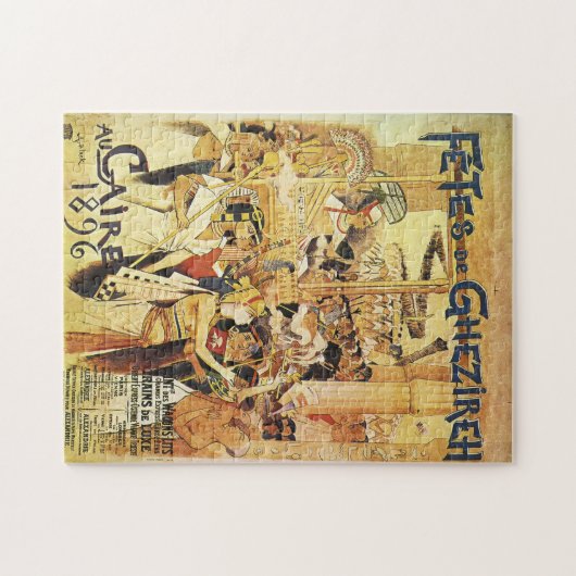 Vintages ägyptisches Themed Bahnpuzzle Puzzle (Horizontal)