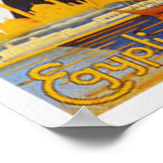 Vintages ägyptisches Werbeplakat Poster (Ecke)