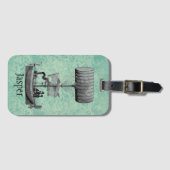 Vintages Airboot Personalisiert Gepäckanhänger (Vorderseite (Horizontal))