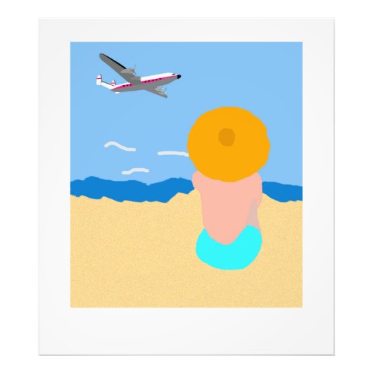 Vintages Airliner-Poster Fotodruck (Vorne)