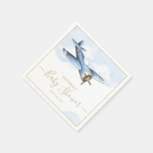 Vintages Airplane Babyduschpapier Napkins Serviette (Ecke)