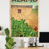 Vintages Alamo-Reiseplakat Poster (Heimbüro)