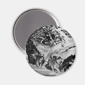 Vintages Alaska eskimo Malamute Schlittenrennen Magnet (Vorderseite/Rückseite)
