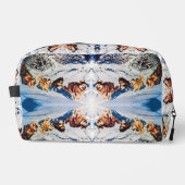 Vintages Alaska eskimo Malamute Schlittenrennen Waschbeutel (Vorderseite)