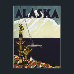 Vintages Alaska-Poster Postkarte<br><div class="desc">Vintages Alaska-Poster</div>