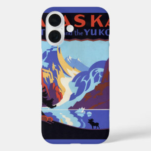 Vintages Alaska-Reiseplakat, Atlin und Yukon iPhone 16 Hülle